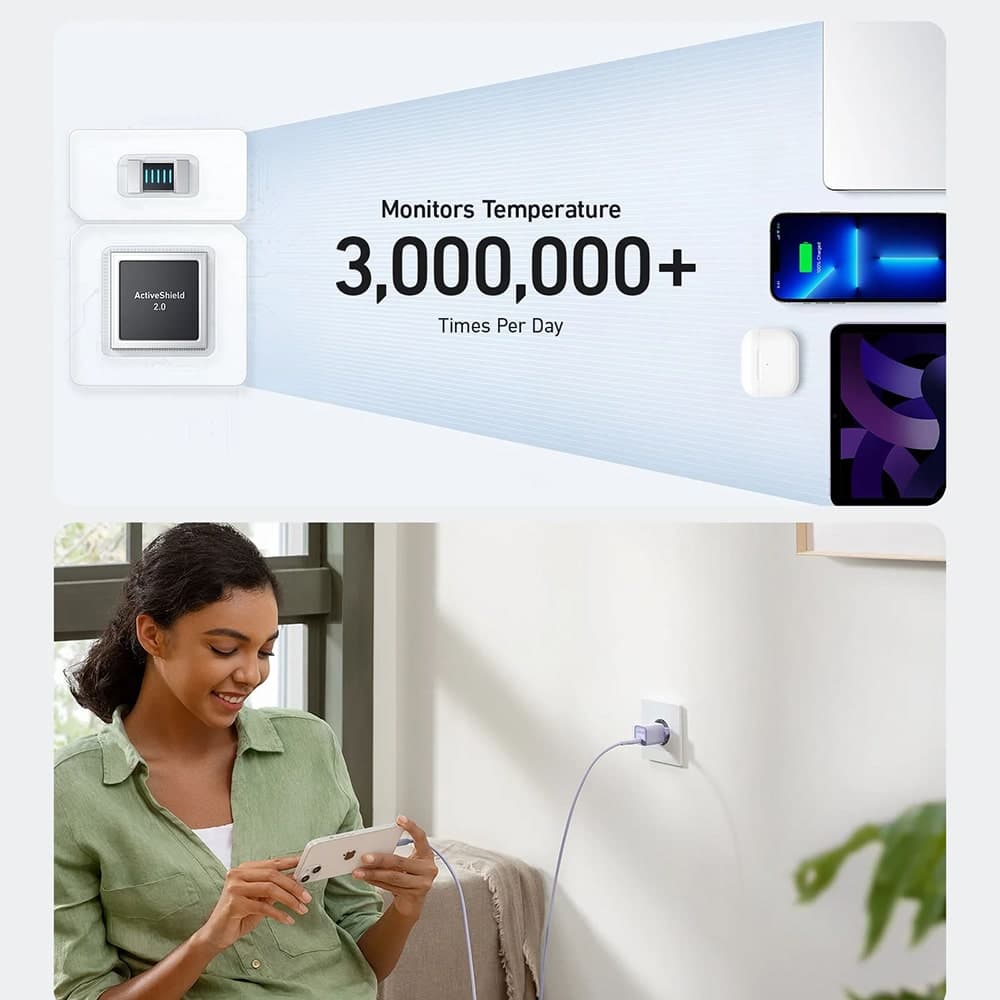Anker - Φορτιστής τοίχου 511, Nano 3 (A2147G21) - GaN, Γρήγορη Φόρτιση, Type-C, 30W - Λευκό 3