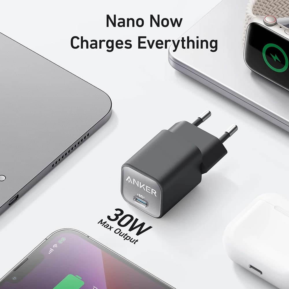 Anker - Φορτιστής τοίχου 511, Nano 3 (A2147G21) - GaN, Γρήγορη Φόρτιση, Type-C, 30W - Λευκό 5
