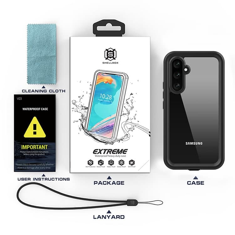 ShellBox - Αδιάβροχη Θήκη IP68 - Samsung Galaxy A54 - Μαύρο 8