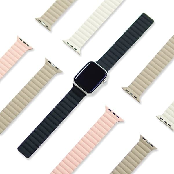 Araree pasek Silicone Link Apple Watch 42/44/45/49mm biało-zielony/warm white-khaki AR70-01907C 2