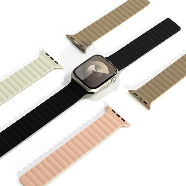 Araree pasek Silicone Link Apple Watch 42/44/45/49mm biało-zielony/warm white-khaki AR70-01907C 3