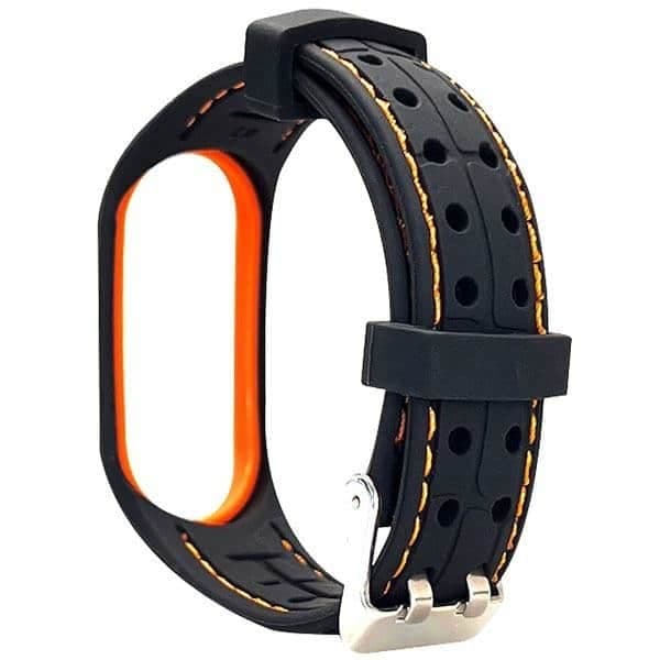 Beline λουράκι Mi Band 7 μαύρο/πορτοκαλί
