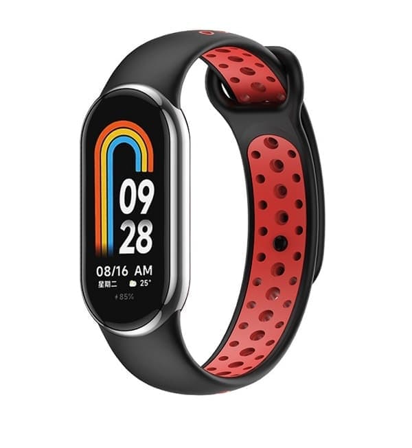 Beline λουράκι Mi Band 8 design μαύρο-κόκκινο