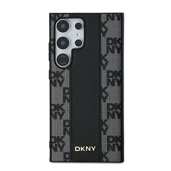 DKNY Leather Checkered Mono Pattern MagSafe - θήκη για Samsung Galaxy S24 Ultra - Μαύρο 3