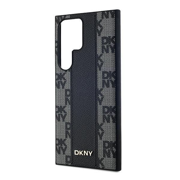 DKNY Leather Checkered Mono Pattern MagSafe - θήκη για Samsung Galaxy S24 Ultra - Μαύρο 6