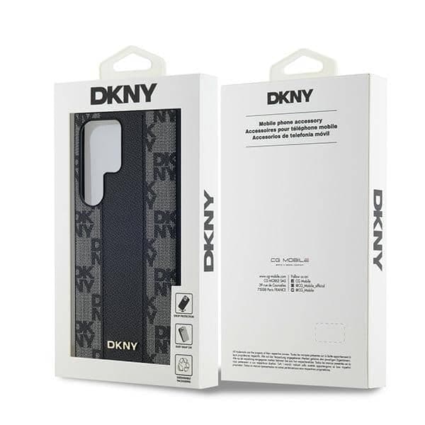 DKNY Leather Checkered Mono Pattern MagSafe - θήκη για Samsung Galaxy S24 Ultra - Μαύρο 8