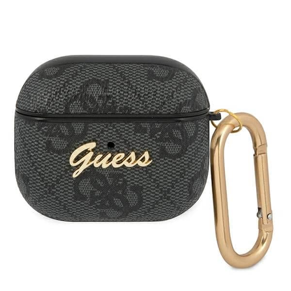 Guess GUA34GSMK Θήκη για AirPods 3 γκρι 4G Script Metal Collection