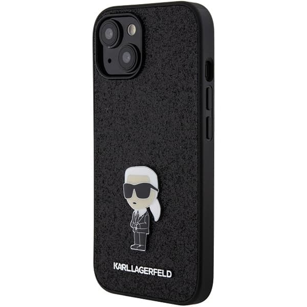 Karl Lagerfeld Glitter Ikonik Logo - θήκη για Apple iPhone 15 / 14 13 - Μαύρο 2