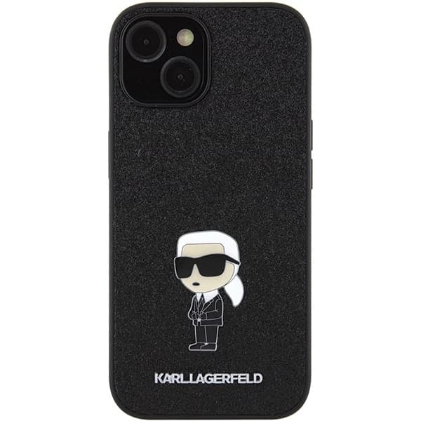 Karl Lagerfeld Glitter Ikonik Logo - θήκη για Apple iPhone 15 / 14 13 - Μαύρο 3