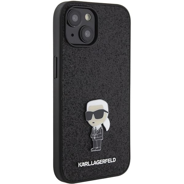Karl Lagerfeld Glitter Ikonik Logo - θήκη για Apple iPhone 15 / 14 13 - Μαύρο 4