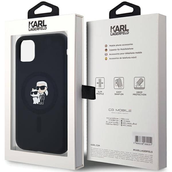 Karl Lagerfeld Silicone Karl & Choupette Magsafe - θήκη για Apple iPhone 11 - Μαύρο 8