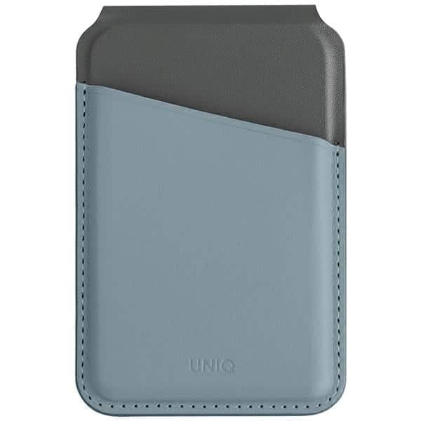 UNIQ Lyden DS μαγνητικό πορτοφόλι RFID και βάση τηλεφώνου μπλε-μαύρο/washed