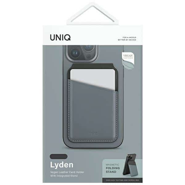 UNIQ Lyden DS μαγνητικό πορτοφόλι RFID και βάση τηλεφώνου μπλε-μαύρο/washed 6