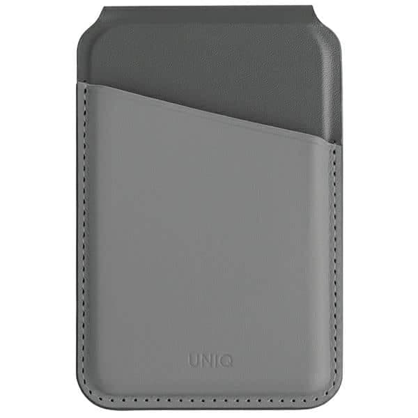 UNIQ Lyden DS μαγνητικό πορτοφόλι RFID και βάση τηλεφώνου γκρι-μαύρο/charcoal grey-black