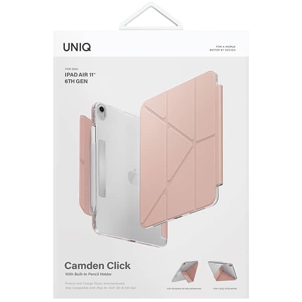 UNIQ θήκη Camden Click για iPad Air 11" (2024) ροζ/ροζ χαραυγή 10