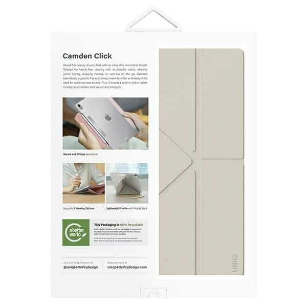 UNIQ θήκη Camden Click για iPad Air 13" (2024) μπεζ/κοκκινωπό 11