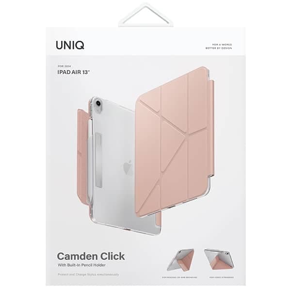 UNIQ θήκη Camden Click για iPad Air 13" (2024) ροζ/ροζ ρουμπίνι 10