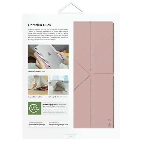 UNIQ θήκη Camden Click για iPad Air 13" (2024) ροζ/ροζ ρουμπίνι 11