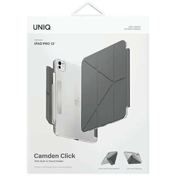 UNIQ θήκη Camden Click για iPad Pro 13" (2024) γκρι/ρινός γκρι 7