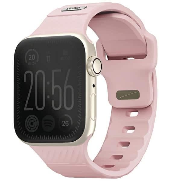 UNIQ pasek Stride Apple Watch Series 1/2/3/4/5/6/7/8/9/SE/SE2 38/40/41mm FKM Rubber Strap różowy/pale pink