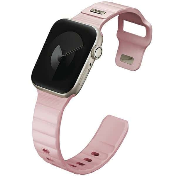 UNIQ pasek Stride Apple Watch Series 1/2/3/4/5/6/7/8/9/SE/SE2 38/40/41mm FKM Rubber Strap różowy/pale pink 3