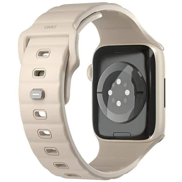 UNIQ pasek Stride Apple Watch Series 1/2/3/4/5/6/7/8/9/SE/SE2 38/40/41mm FKM Rubber Strap khaki/pale khaki 2