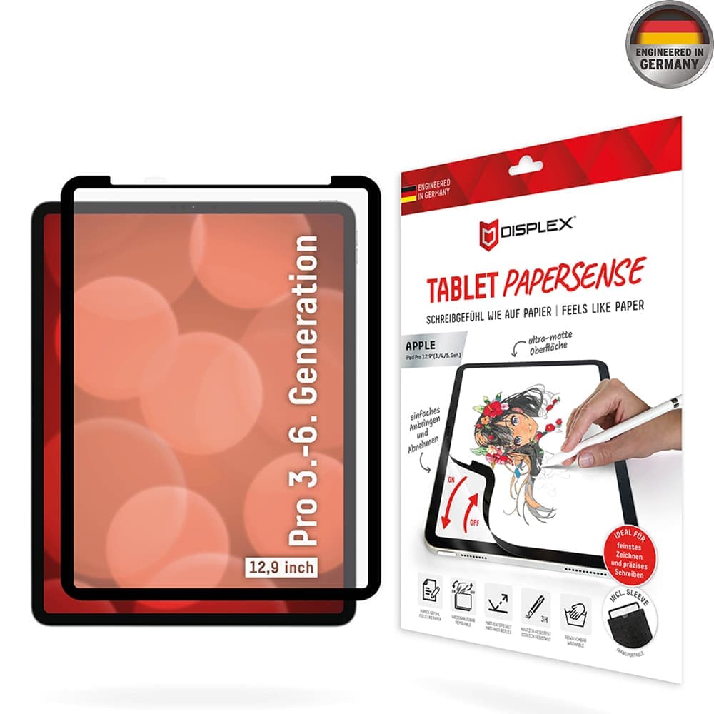 Displex - Premium Tablet PaperSense - iPad Pro 12.9 (2018 / 2020 / 2021 / 2022) - Μαύρο 2