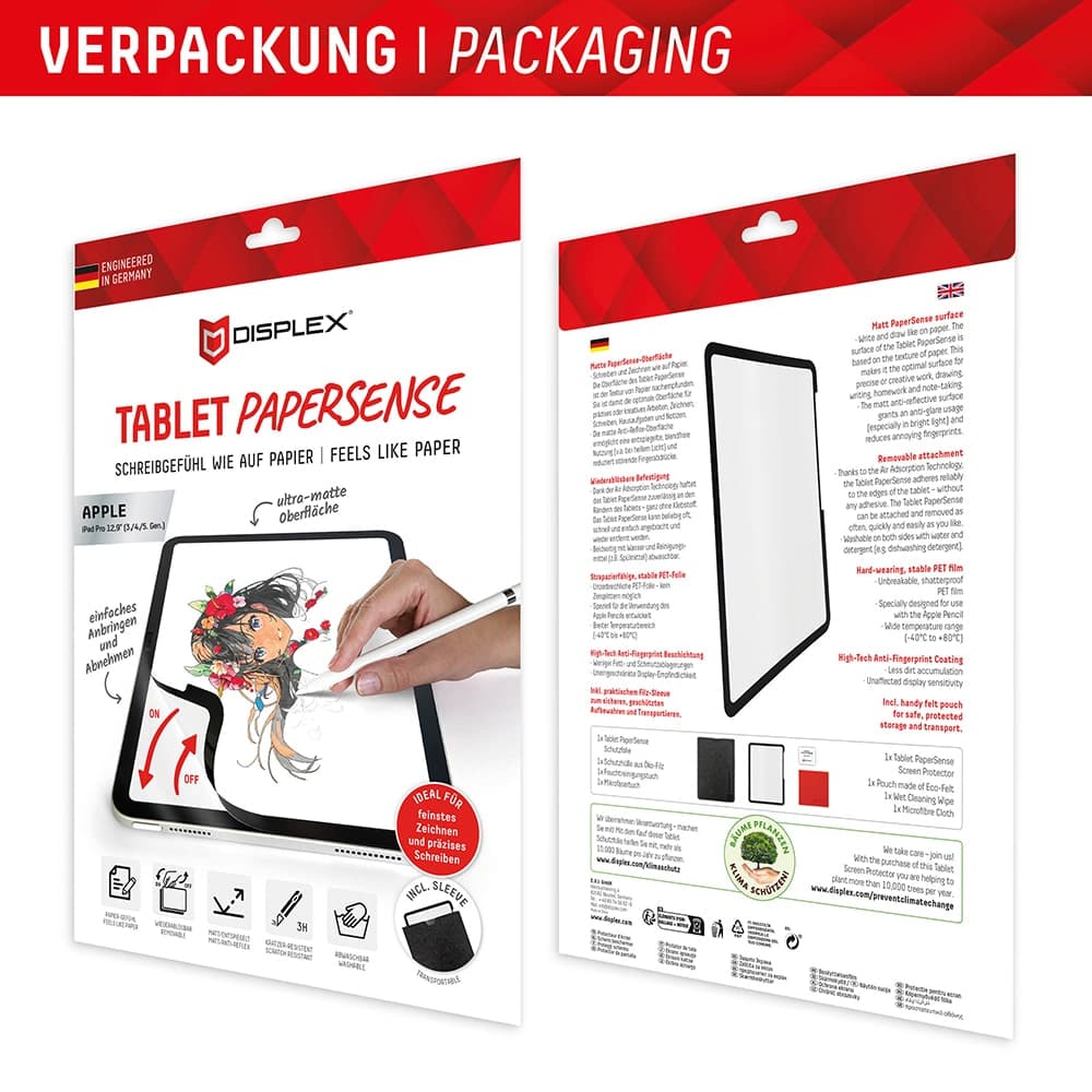 Displex - Premium Tablet PaperSense - iPad Pro 12.9 (2018 / 2020 / 2021 / 2022) - Μαύρο 8
