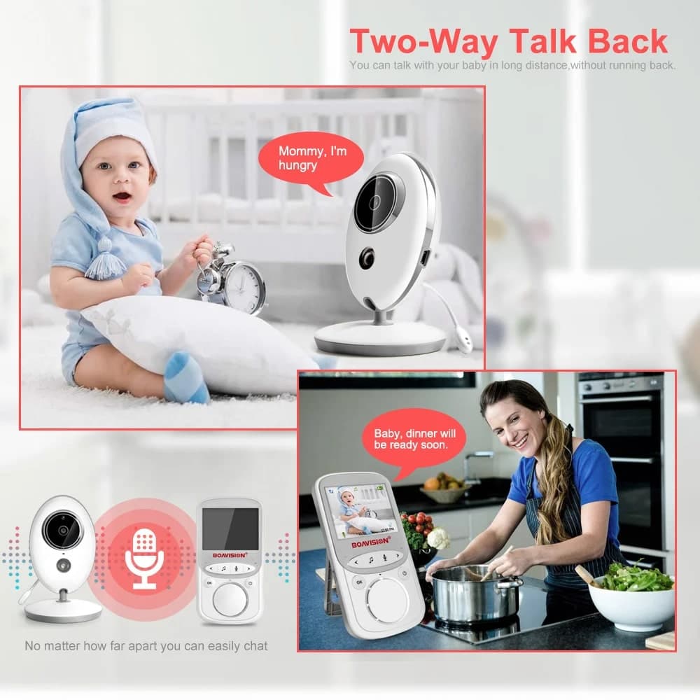Techsuit - Βρεφική ενδοεπικοινωνία (VB605) - Ασύρματη 2.4Ghz, Αυτόματη Εγγραφή, Παρακολούθηση Θερμοκρασίας, Διπλής Κατεύθυνσης Ομιλία, 360 - Λευκό 5