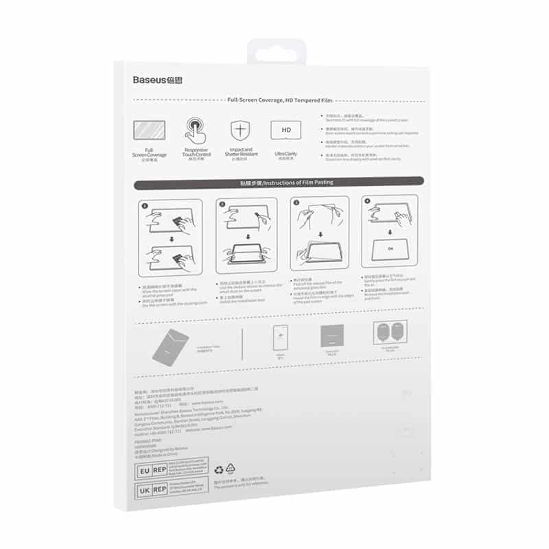 Baseus Προστατευτικό Οθόνης Crystal Tempered Glass 0.3mm για Tablet Huawei MatePad Pro 12.6" (Διαφανές) 10