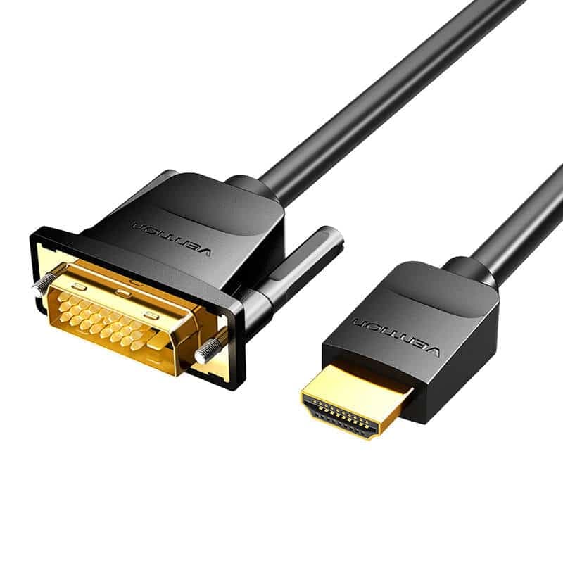 Καλώδιο HDMI σε DVI (24+1) Vention ABFBI 3m, 4K 60Hz/ 1080P 60Hz (Μαύρο) 2