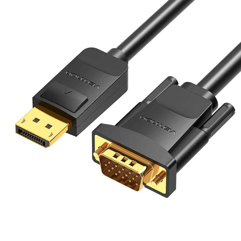 Καλώδιο DisplayPort σε VGA Vention HBLBI 3m, 1080P 60Hz (Μαύρο)