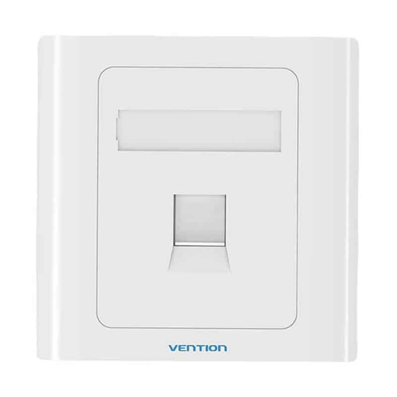 Vention 1-Port Keystone Wall Plate 86 Type IFAW0 Λευκό
