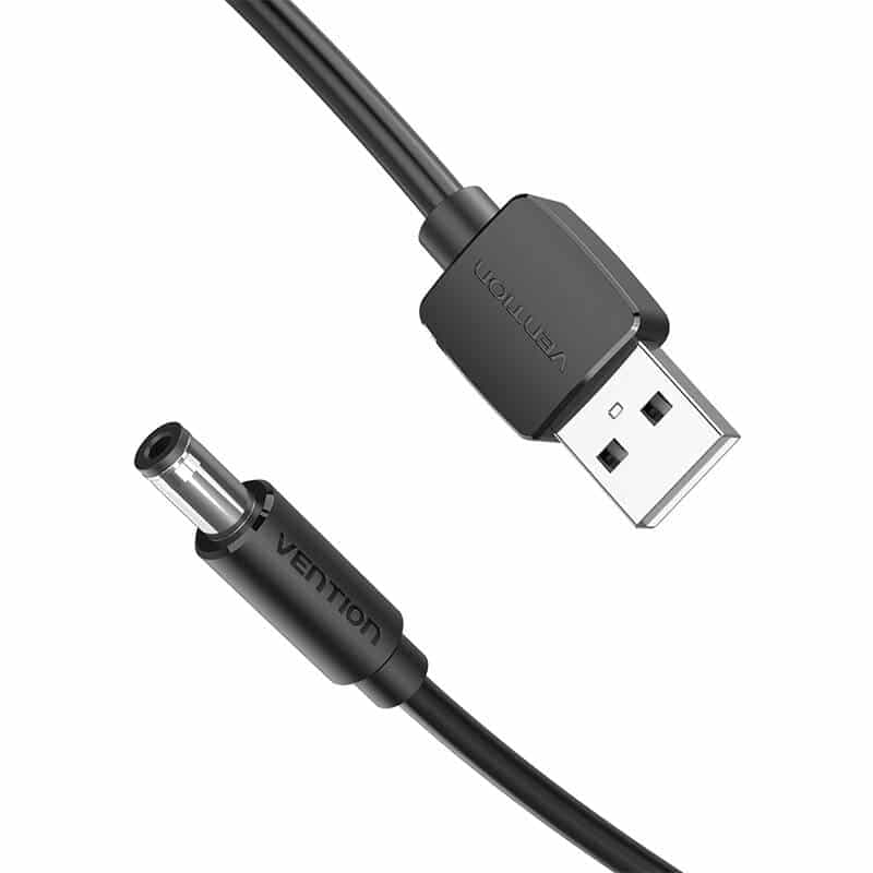 Καλώδιο Ρεύματος USB 2.0 σε DC 5.5mm Barrel Jack 5V Vention CEYBF 1m (μαύρο) 3