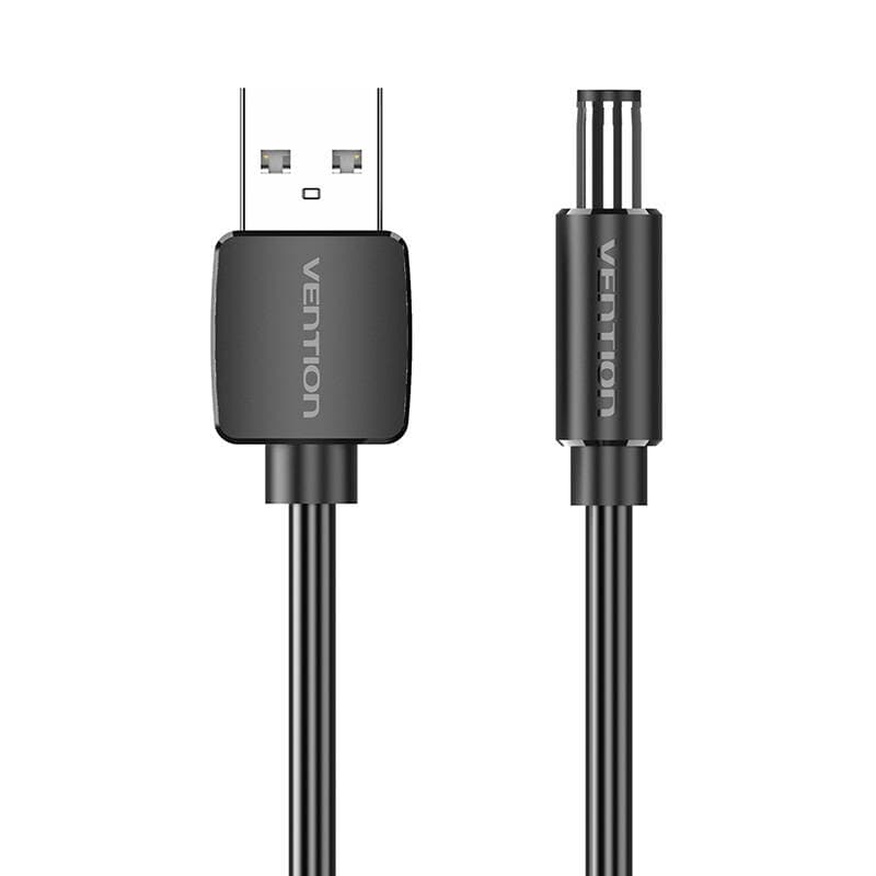 Καλώδιο Ρεύματος USB 2.0 σε DC 5.5mm Barrel Jack 5V Vention CEYBF 1m (μαύρο) 2