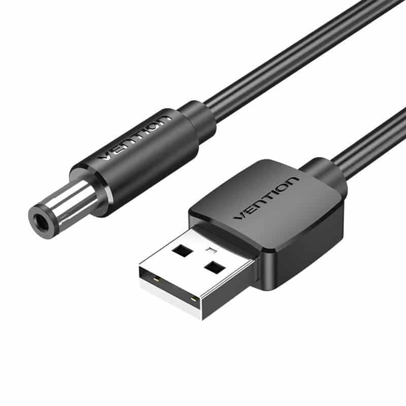 Καλώδιο Ρεύματος USB 2.0 σε DC 5.5mm Barrel Jack 5V Vention CEYBF 1m (μαύρο) 4