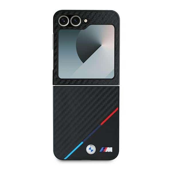 BMW Carbon Tricolor Line - θήκη για Samsung Galaxy Z Flip6 - Μαύρο 2