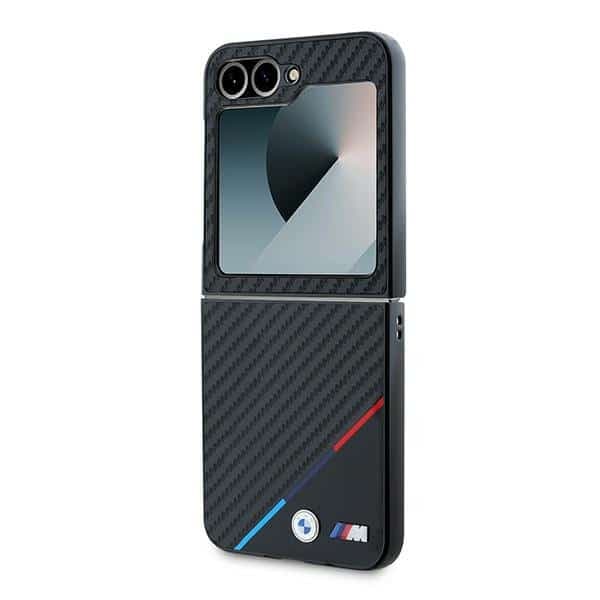 BMW Carbon Tricolor Line - θήκη για Samsung Galaxy Z Flip6 - Μαύρο 6