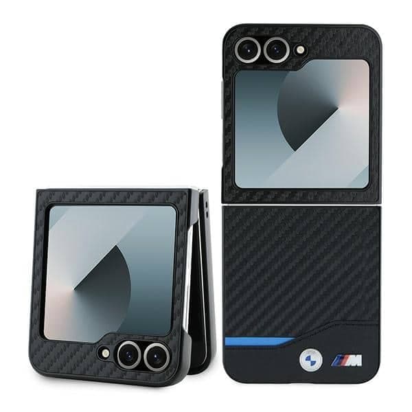 BMW Carbon Blue Line - θήκη για Samsung Galaxy Z Flip6 - Μαύρο