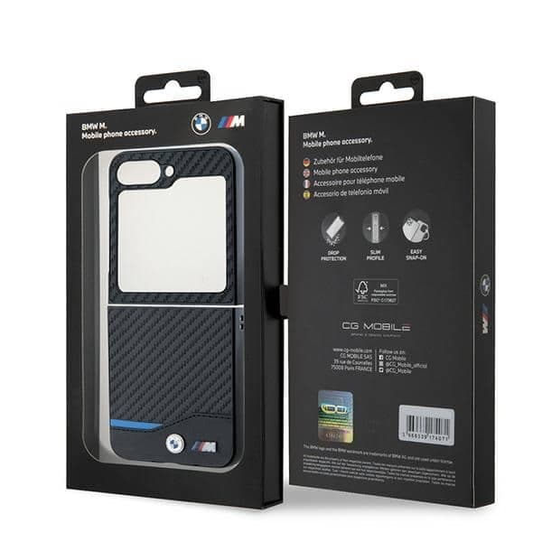 BMW Carbon Blue Line - θήκη για Samsung Galaxy Z Flip6 - Μαύρο 8