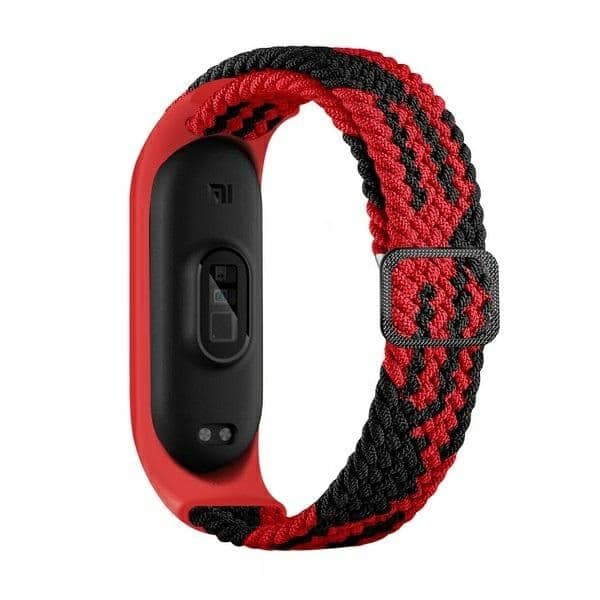 Beline ιμάντας Mi Band 9/8 Nylon μαύρο-κόκκινο 2