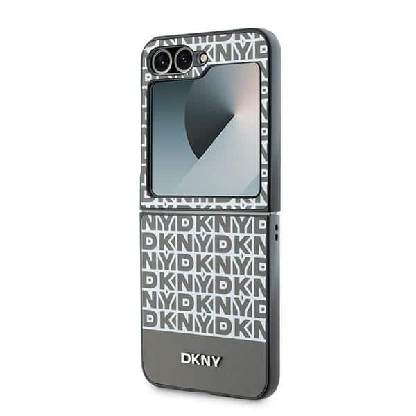 DKNY Repeat Pattern Bottom Stripe - θήκη για Samsung Galaxy Z Flip6 - Καφέ 6