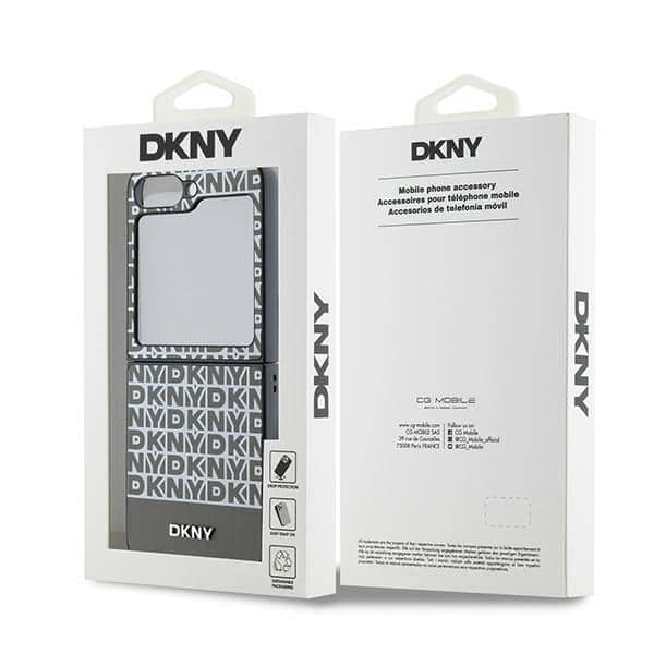 DKNY Repeat Pattern Bottom Stripe - θήκη για Samsung Galaxy Z Flip6 - Καφέ 8