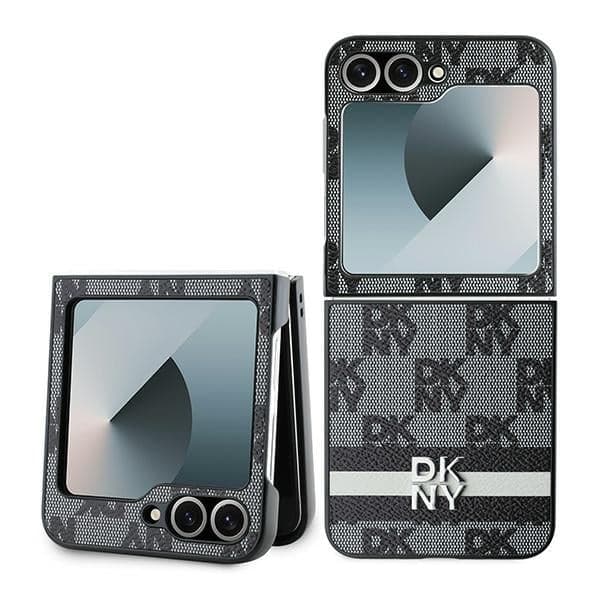 DKNY Καρό μοτίβο - θήκη για Samsung Galaxy Z Flip6 - Μαύρο