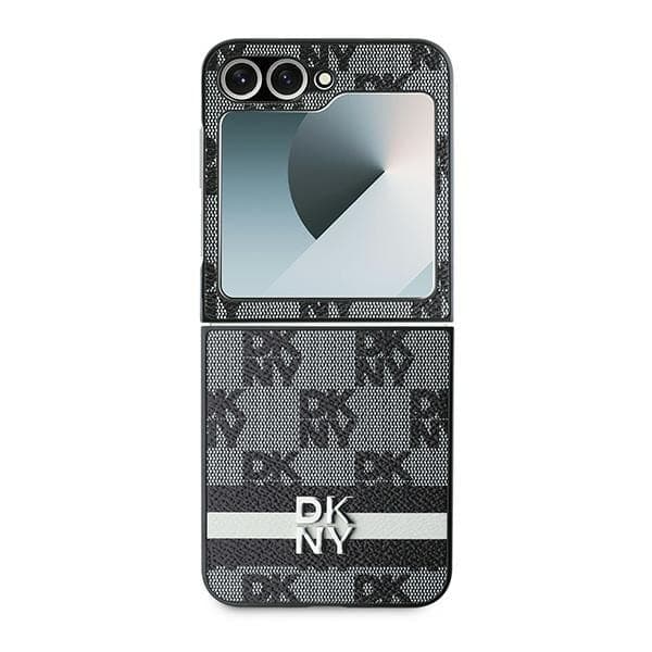 DKNY Καρό μοτίβο - θήκη για Samsung Galaxy Z Flip6 - Μαύρο 2
