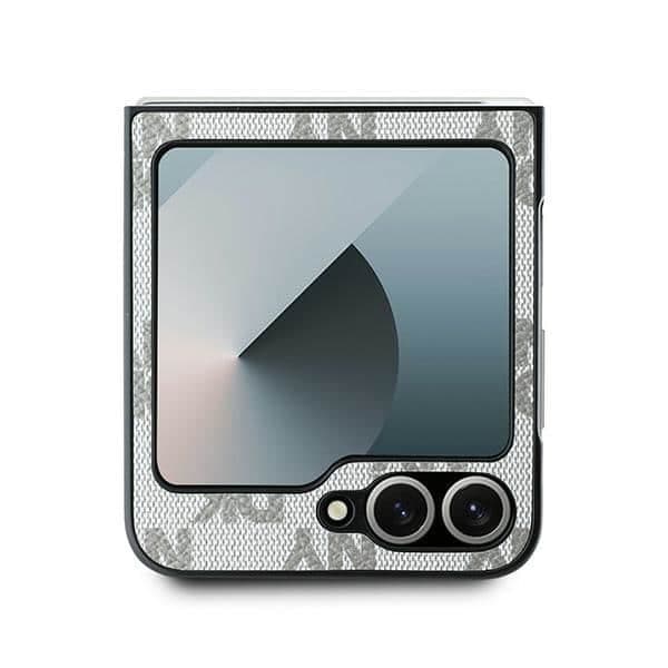 DKNY Καρό μοτίβο Τυπωμένες ρίγες - θήκη για Samsung Galaxy Z Flip6 - Μπεζ 3