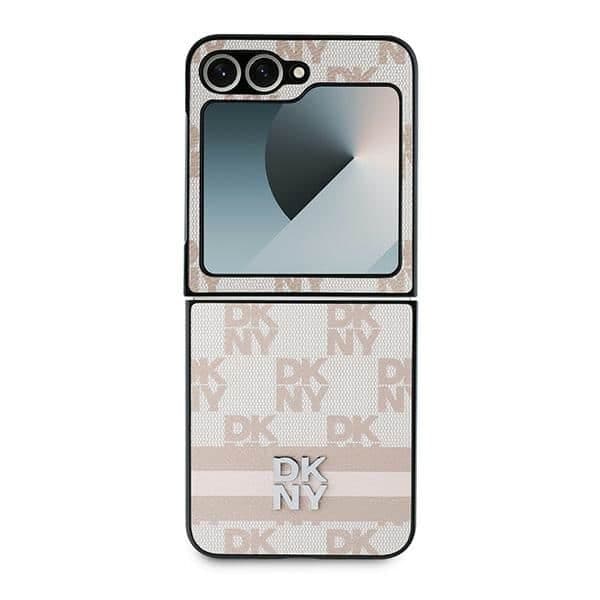 DKNY Καρό μοτίβο Τυπωμένες ρίγες - θήκη για Samsung Galaxy Z Flip6 - Ροζ 2
