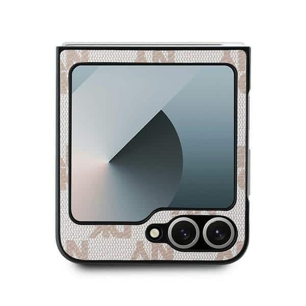 DKNY Καρό μοτίβο Τυπωμένες ρίγες - θήκη για Samsung Galaxy Z Flip6 - Ροζ 3