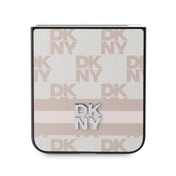 DKNY Καρό μοτίβο Τυπωμένες ρίγες - θήκη για Samsung Galaxy Z Flip6 - Ροζ 5