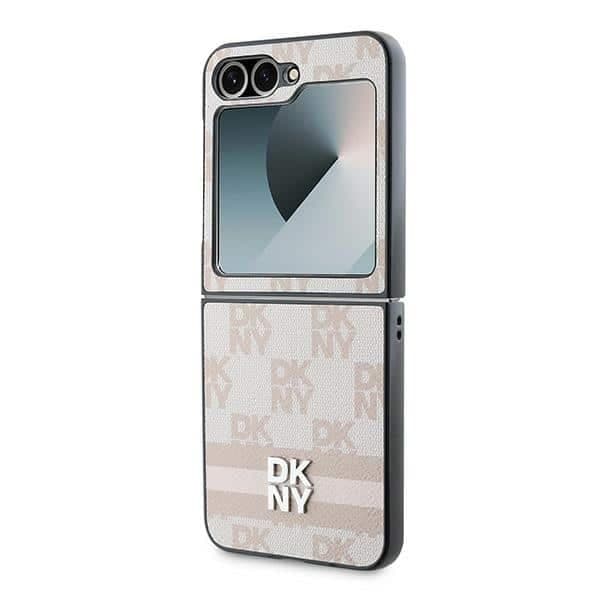 DKNY Καρό μοτίβο Τυπωμένες ρίγες - θήκη για Samsung Galaxy Z Flip6 - Ροζ 6